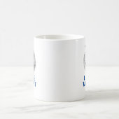 Mug "Loup solitaire" ou votre message, Loup gris, Text (Centre)