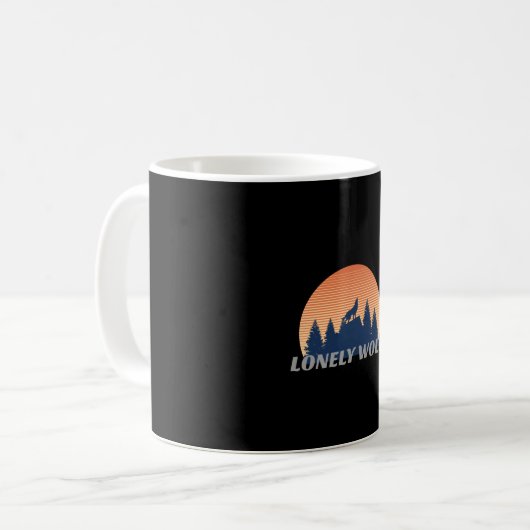 Mug Loup solitaire Super Howesome Fade Sunset Silhouet (Devant gauche)