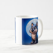 Mug Loup sous la Lune Bleue (Devant droit)