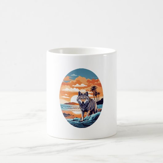Mug Loup sur la plage (Centre)