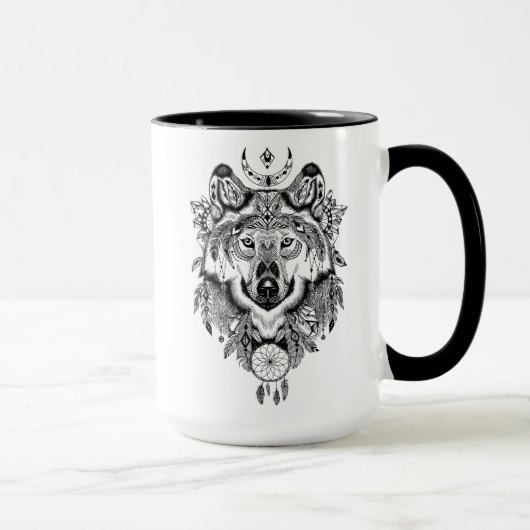Mug Loup tribal indien (Droite)
