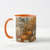 Mug Loups d'automne Faune & Citrouilles Café (Gauche)