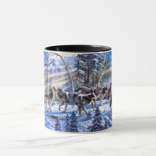 Mug Loups gris peignant (Centre)