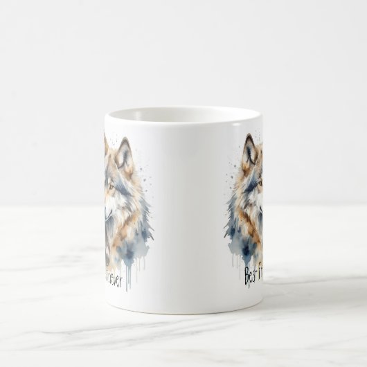 Mug Loups mignonnes Meilleurs Amis Pour Toujours, BFF, (Centre)