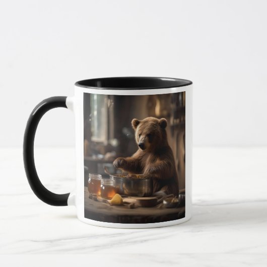 Mug L'ours cuisinier dans ses casseroles. (Gauche)