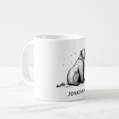 Mug L'ours dans le monogramme sauvage (Devant gauche)