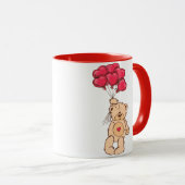 Mug L'ours de nounours avec le coeur monte en ballon (Devant droit)