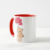 Mug L'ours de nounours avec le coeur monte en ballon (Devant gauche)
