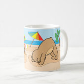 Mug L'ours de nounours de yoga avec vers le bas (Devant droit)