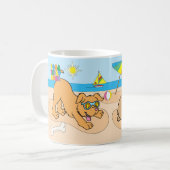 Mug L'ours de nounours de yoga avec vers le bas (Devant gauche)