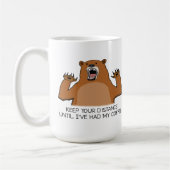 Mug L'ours drôle est féroce avant café (Gauche)