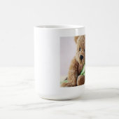Mug l'ours en peluche tenant des lys de calla (Centre)