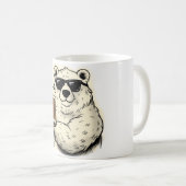 Mug L'ours polaire cool (Devant droit)