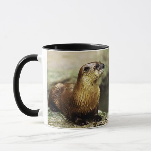 Mug Loutre amicale et message drôle personnalisent (Gauche)