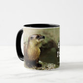 Mug Loutre amicale et message drôle personnalisent (Devant gauche)