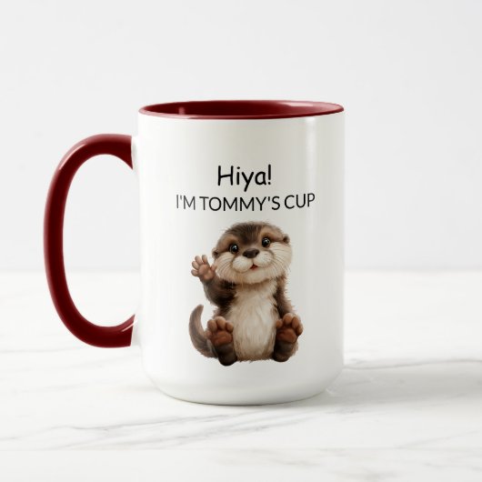 Mug Loutre bébé qui agite la main (Gauche)