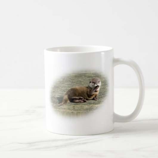 Mug Loutre mignonne de bébé baîllant (Droite)