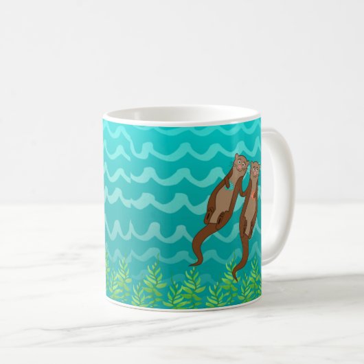 Mug Loutres de mer mignonnes (Devant droit)