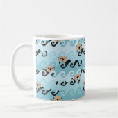 Mug Loutres de mer mignonnes montant les vagues (Gauche)