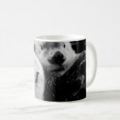 Mug Loutres de mer : Paire blanche noire. (Devant droit)