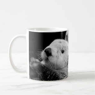 Mug Loutres de mer : Paire blanche noire.