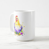 Mug Louvain de poulet alimenté par du café (Devant gauche)