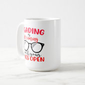 Mug Louveur de livres Lunettes de lecture Nerd ver de  (Devant gauche)
