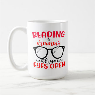 Mug Louveur de livres Lunettes de lecture Nerd ver de 