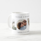 Mug Love 4 photo simple moderne cadeau personnalisé (Devant gauche)