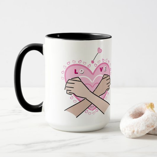 Mug LoVe, AmOr in Sign Language (Avec donut)