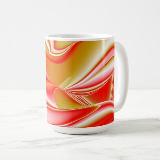 Mug Love and Gold Abstrait 3D Rainbowart (Devant droit)