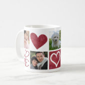 Mug LOVE and Hearts Five Photo Collage (Devant gauche)