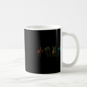 Mug Love ASL Langue des signes Alphabet Valentines Jou