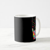 Mug Love ASL Signal Langue Puzzle Papillon Autisme Awa (Devant droit)