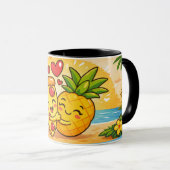 Mug Love at First Slice - Pizza Meets Pineapple (Devant droit)
