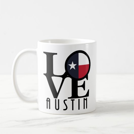 Mug LOVE Austin Texas 11oz (Gauche)