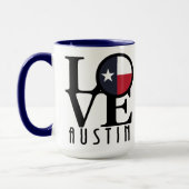 Mug LOVE Austin Texas 15oz (Gauche)