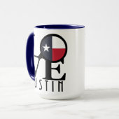 Mug LOVE Austin Texas 15oz (Devant gauche)