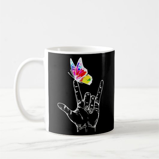 Mug Love Ave Langue des signes Ily (Gauche)