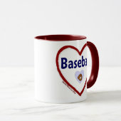Mug Love Baseball (Devant droit)