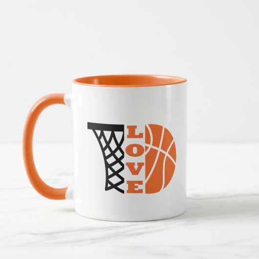 Mug Love Basketball hoop et orange ball (Gauche)