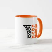 Mug Love Basketball hoop et orange ball (Devant droit)