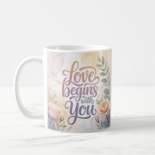 Mug Love begins with you valentine (Gauche)