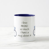 Mug Love Biking tellement de citations amusantes dire (Centre)