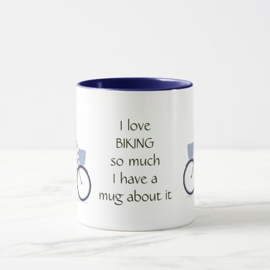Mug Love Biking tellement de citations amusantes dire (Centre)