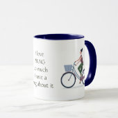 Mug Love Biking tellement de citations amusantes dire (Devant droit)