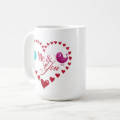 Mug Love Birds Saint-Valentin - Cadeau Personnalis (Devant gauche)