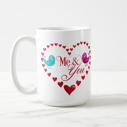 Mug Love Birds Saint-Valentin - Cadeau Personnalis (Gauche)