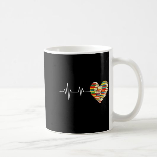Mug Love Books Heartbeat Heart Book Lover Books Readin (Droite)