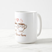 Mug Love Brews Here - Cute Romantique Couple de café (Devant droit)